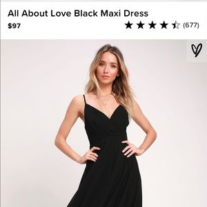 Lulus All About Love Black Maxi Dress